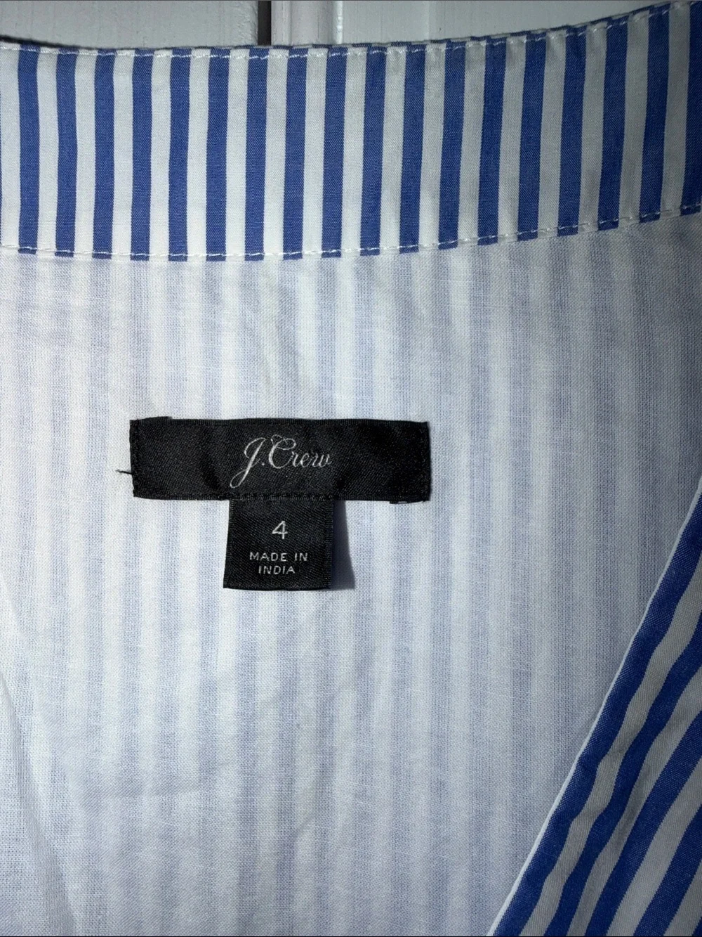 J. Crew Sleeveless Striped Poplin Midi Dress Size 4